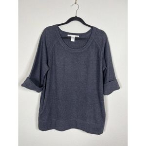 DVF Diane Von Furstenberg Women's Small Sweater Wool Cashmere Pockets 3/4 Sleeve